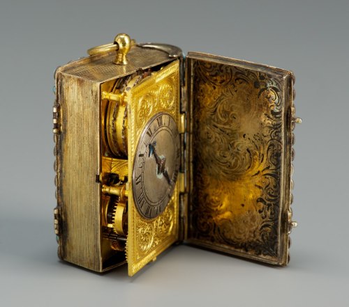 design-is-fine: Albrecht Erbb, Jewel watch, 1690. Steel construction, silver, brass, precious stones