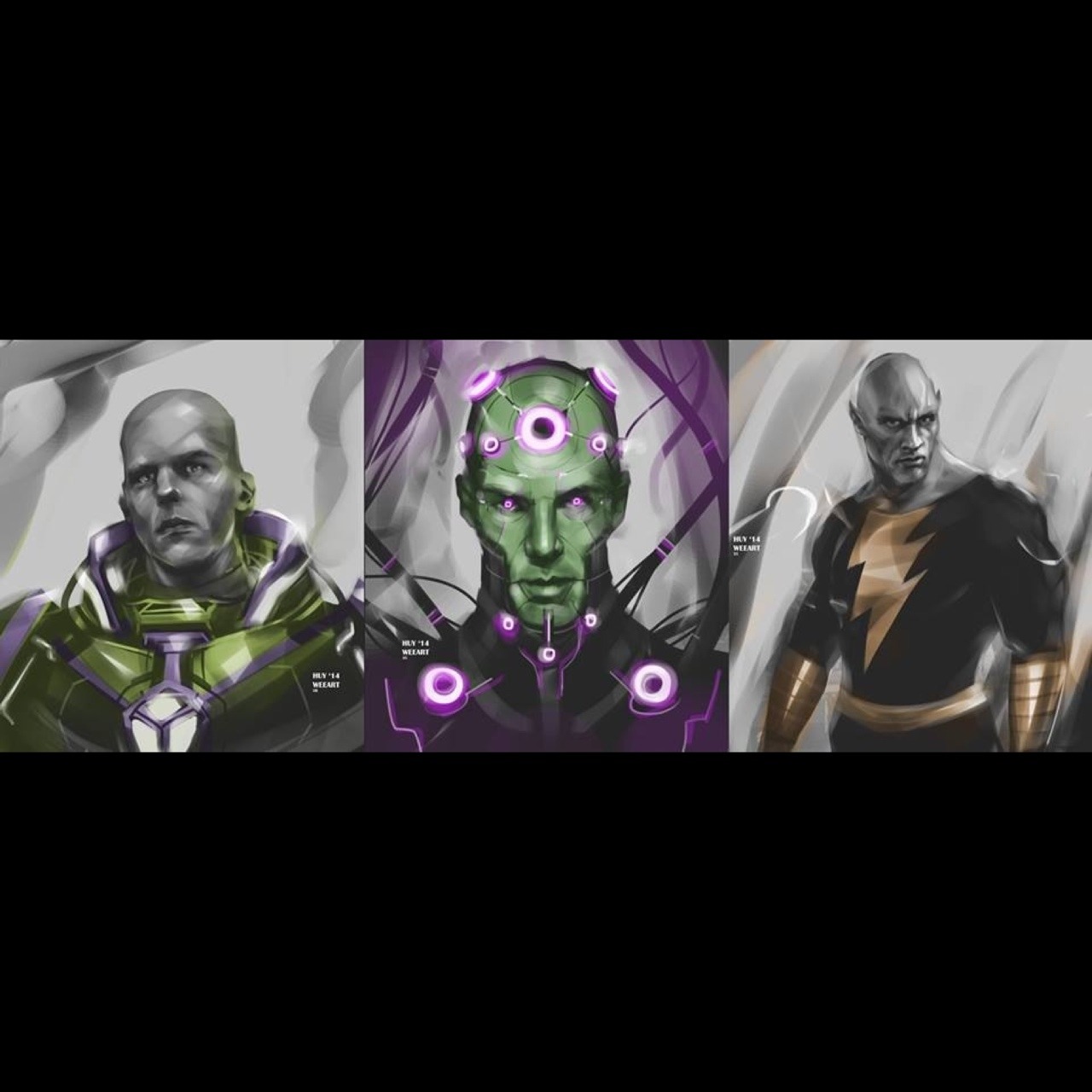 weearts:  DC villain sketches! Combined from my movie fan art into a single comp.