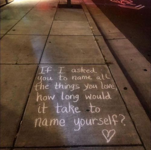 If I asked you to name all the things you love, how long would it take to name yourself? — Jac