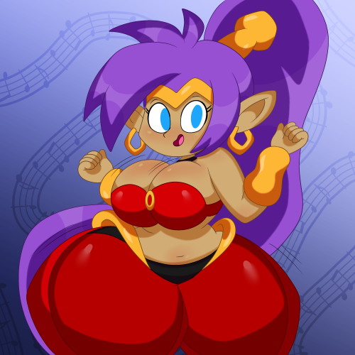  A happy bubbly Shantae. 