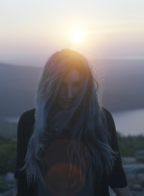 Caitlin Ffrench on top of the world. Maine 2015