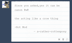 lucidlarceny:Referring to this post.a-rather-rottenpony  &gt;w&lt;!!