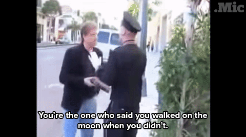 the-future-now:Watch: On the anniversary of Apollo 11, let’s watch the time Buzz Aldrin punched a mo