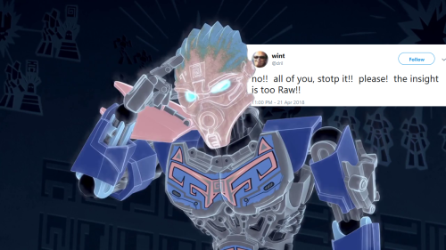 leenaarts:i did all the toa and the creatures as dril tweets@bionicle-from-last-night @cross-wired-f