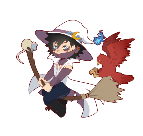 kannra21: diolystos-art: Made some witch Dabi / Touya yesterday ! Will be future stickers/keych