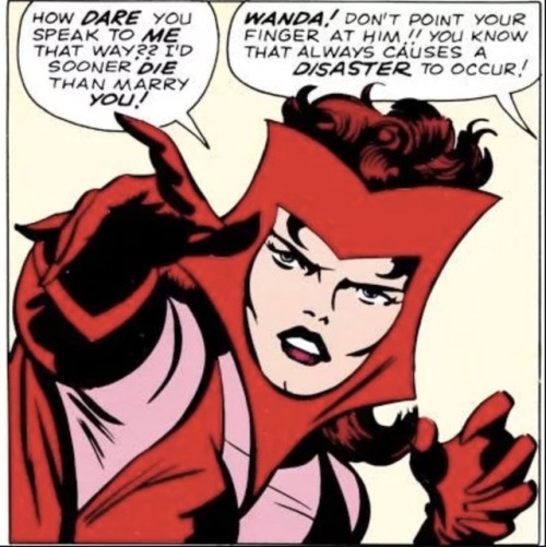 Silver Age Scarlet Witch by Jack Kirby, Steve Rude, Bruce Timm. Wanda has gotten more complex and ro