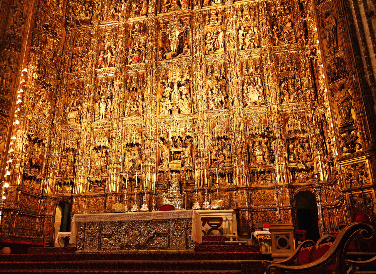 museum-of-artifacts:    Golden altar in the Seville Cathedral. Made of gold and silver