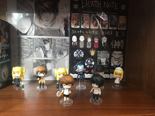 Finally organized my death note figures! (Also bit the bullet and