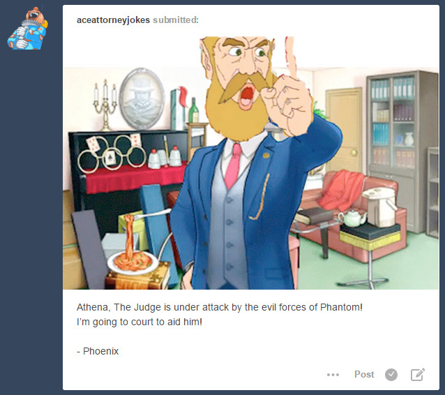 askaceattorney:  Dear Apollo,The boss has discovered memes.We’ve gotta get out