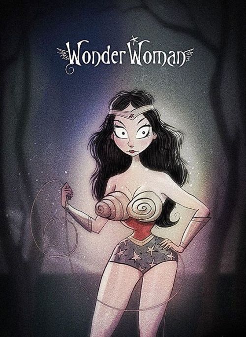cinexphile:  Comic book superheroes (Tim Burton style) by Andrew Tarusov