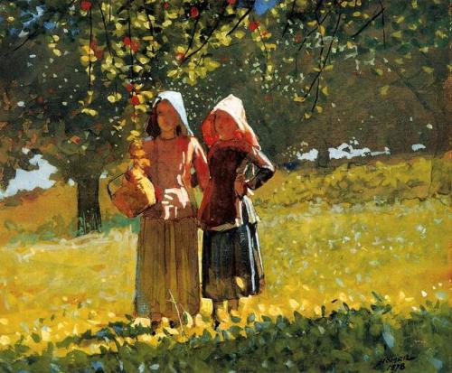 Winslow Homer - Apple Picking - 1878