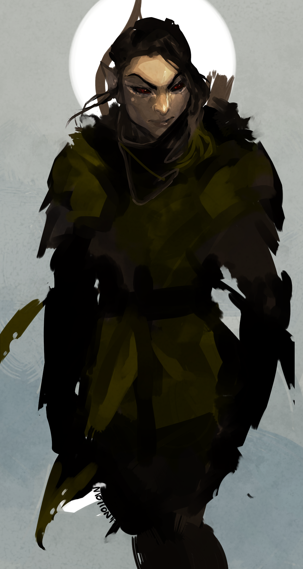 m-oshun:Doing things is hard so I started replaying Skyrim, I made a bosmer named