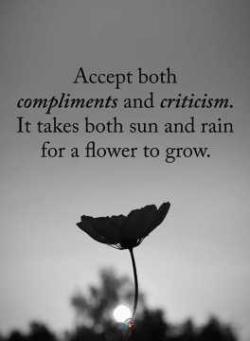 positive-quote:  Accept both compliments