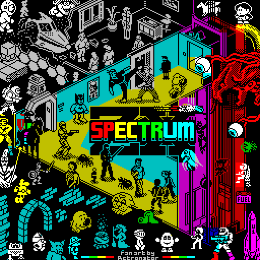 A bit late celebration of the 40th anniversary of the one and only, the ZX Spectrum!  Made this fan art quite some time ago 