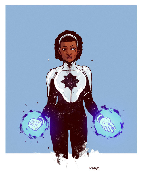 stefantosheff: Monica Rambeau (Spectrum, Captin Marvel, Pulsar) redesign. Tried to go more