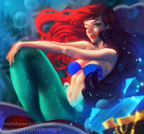 princessesfanarts:Ariel by cosmogirll