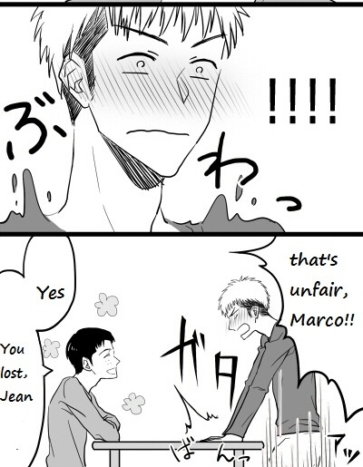 monochromefujoshi:  Title: 好きと言って照れたら負け Artist: 佑生一鷹 Translator: Chromie Jean and Marco are too prechuz I simply can’t anymore ;A; 