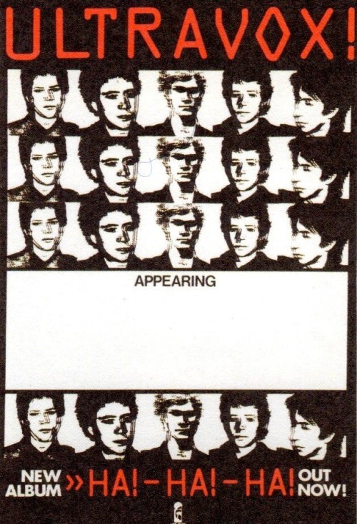 Ultravox! Live poster,1977