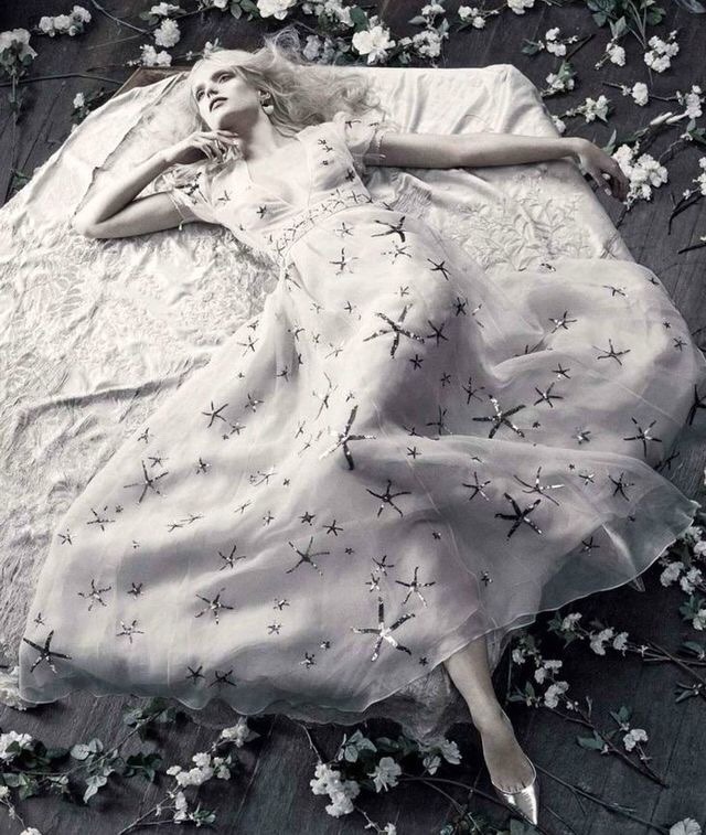 miss-mandy-m:  “Romantic White”. Mia Stass in Valentino SS 2015 for Glamour Italy,