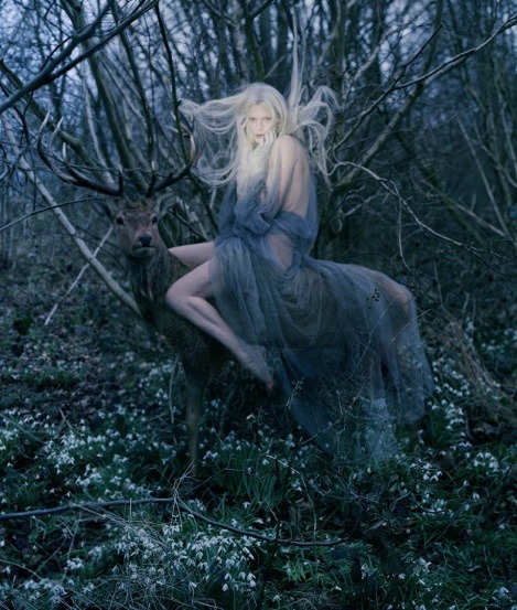 tuileries:  Kristen McMenamy photographed by Tim Walker for the Sunday Times Style.