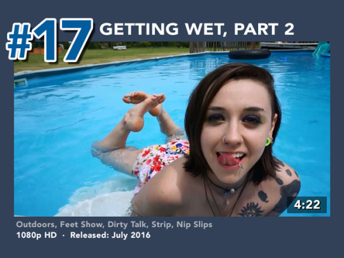 Some VIDEOS with big price reductions!#18 “Booty and Soles” (was $44) NOW $36#17 “Getting Wet:Part 2