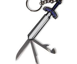 nerdismindecor:  Zelda master sword multi-tool key-chain found on Amazon.