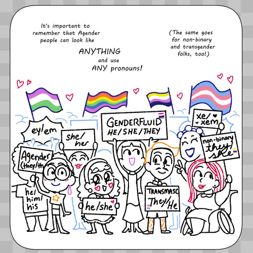 dresdoodles:May 19th is Agender Pride Day! I made a little comic to explain what being Agender means