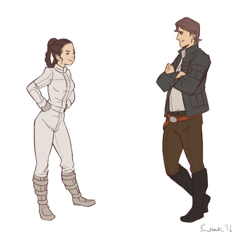 sun-stark:Han and Leia.
