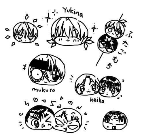 my next merch project that i’m working on is yyh manjuus&hellip;.. mochis have completely taken over