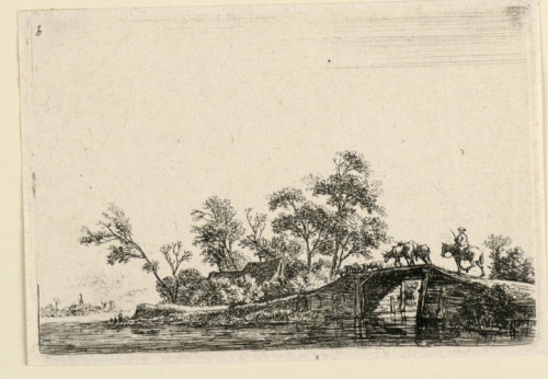 Cows and Horsemen Cross a Bridge Over a Canal, ca. 1650, Smithsonian: Cooper Hewitt, Smithsonian Des