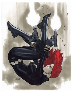 comic-book-ladies:  Black Widow by Mahmud Asrar 