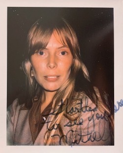 bobdylan-n-jonimitchell:  Andy Warhol Polaroid of Joni Mitchell, 1972.