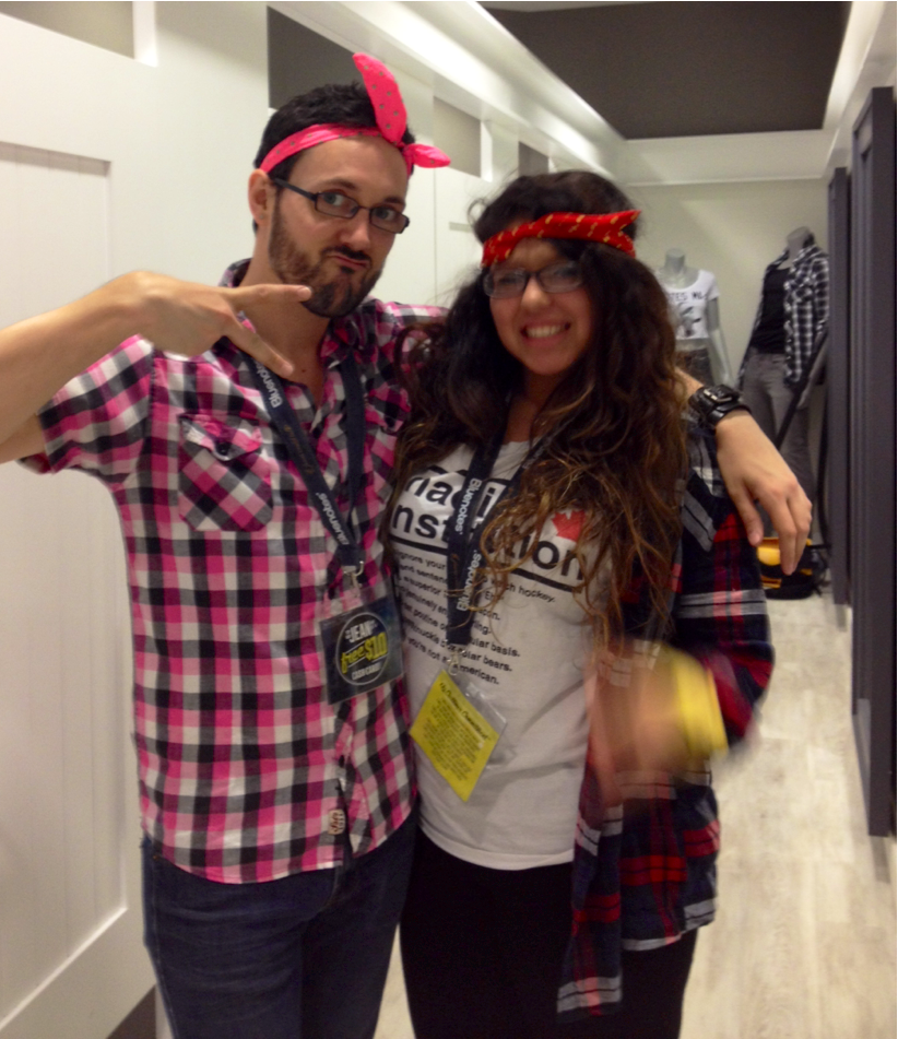 monkeysaysficus:  My coworker bought old-timey headbands, so naturally it turned