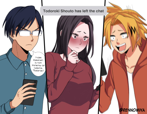  Kaminari is the heart and soul of Team Todoroki. This drawing is based from this meme made by the l