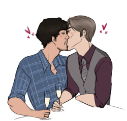 emziebeeart:  HANNIGRAM SMOOCHES!!! this