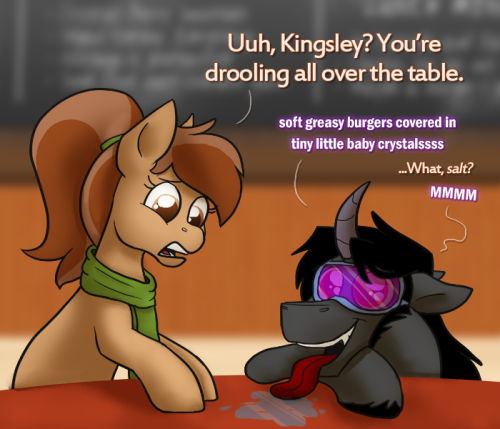 ask-king-sombra:  Sombra, get back into that trash can where you BELONG  XD! Cue Spongebob reference here >w<