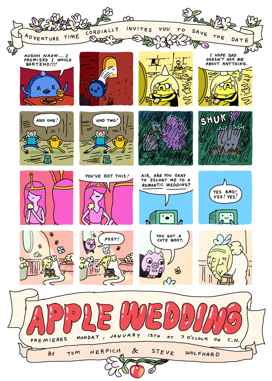 Apple Wedding promo by storyboard artist Steve Wolfhard from Steve: APPLE WEDDING premieres