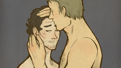 klutzymoi: countofeight-hannibal:  chetom:   chetom:  [ Your heart’s a mess,You won’t admit to it ~]A late hannigram day tribute lol But okay so hear me out -(✿ ♥‿♥) What if post-fall Hannibal religiously kisses each one of Will’s scars