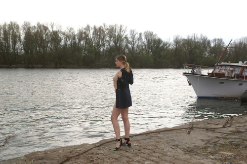 chloesexslave: chloesexslave: fashion shooting for a tuxedo dress… thes told me, that I schou