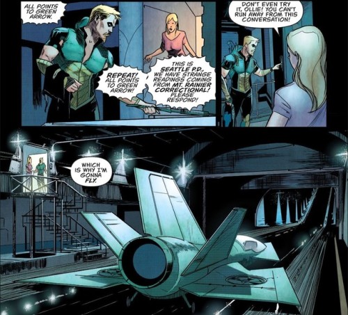 Black Canary: Dont try to run from this conversationGreen Arrow: Which is why I’m gonna flyGreen Arr