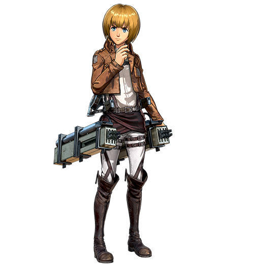 The standard and DLC costumes for Armin in the KOEI TECMO Shingeki no Kyojin Playstation