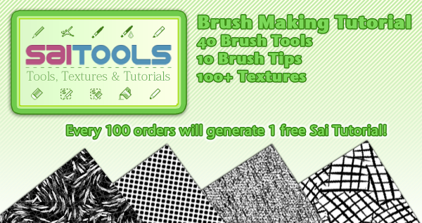 mylittledoxy:  SaiTools Is a conglomeration of the tools, textures, brushes i’ve