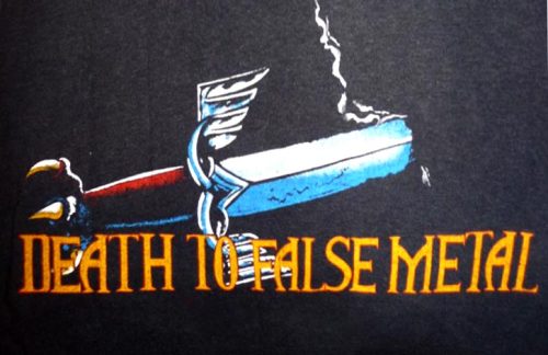 80s-90s-stuff:  Death To False Metal(backprint of ManOwaR’s “Hail To England” Tour-Shirt) 