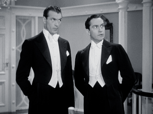 genekellys:You’ll get drunk?  It’s the only sensible thing to do.GARY COOPER + FREDRIC MARCH in DESI