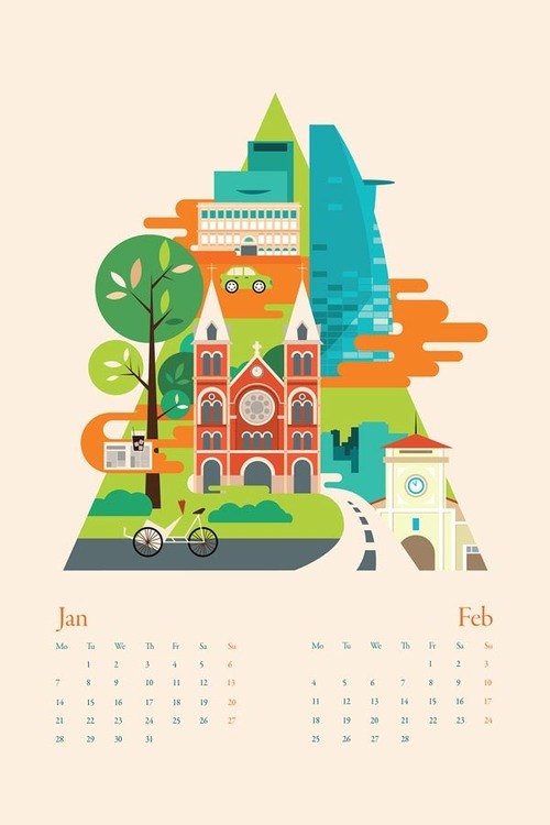 Calendar Illustrations by Tu Bui More about the calender city illustrations on WE AND THE COLOR.
Illustration on WE AND THE COLOR
WATC//Facebook//Twitter//Google+//Pinterest