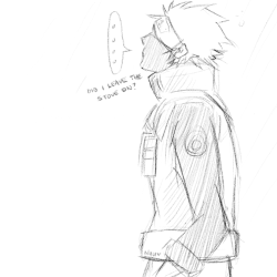 uminos:  gift for dean people think kakashi’s thinking of deep, insightful shit when he’s being all slouchy and brooding in the rain but he’s really not  i titled this file ‘kakabaka’ i think that’s what everyone should call him 