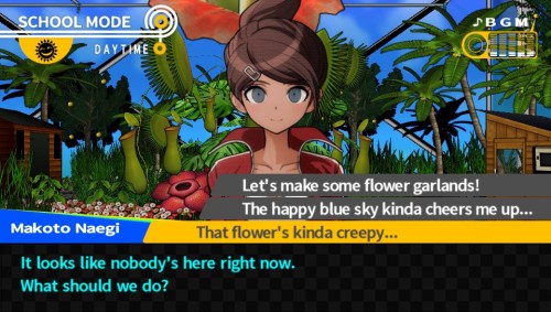 “That flower’s kinda creepy…”“It’s so big! It barely fits in my