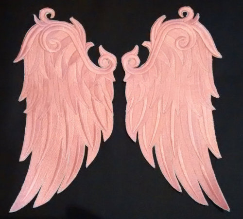 phosphorusclub:11 x 5 inch long handmade embroidered wing patches 12.95