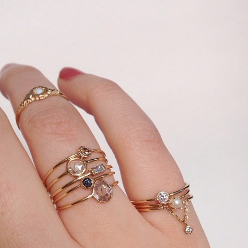 #rings #hanging #diamond #pearl #diamond #poppy #milgrain #diamondslice #baguette #blackdiamond #cha