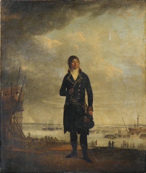 Portrait de Louis-Michel Crucy (1786-1850), devant un chantier naval.Portrait of Louis-Michel Crucy 